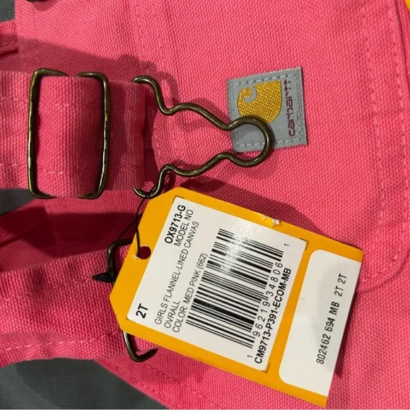 Carhartt Kids Pink Overalls - Picture 4 of 4